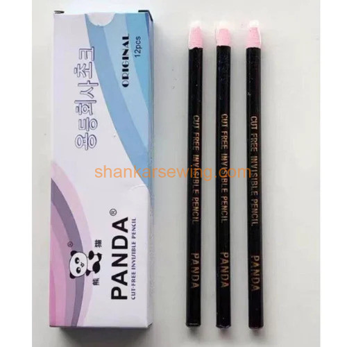  Panda Cut-Free Invisible Wax Pencil for Writing Marking on Fabric, Cloth, 12 pcs 